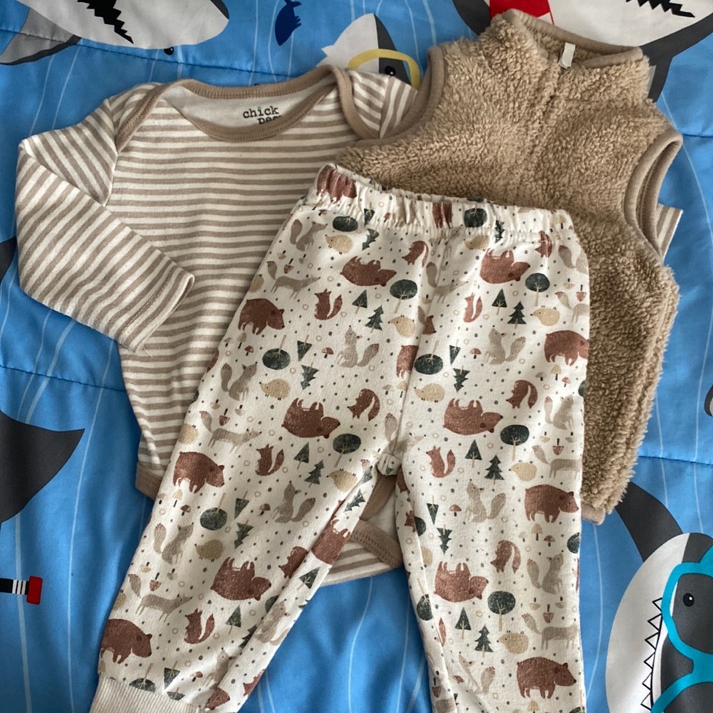 Matching Set / Vest / Woodland Animals